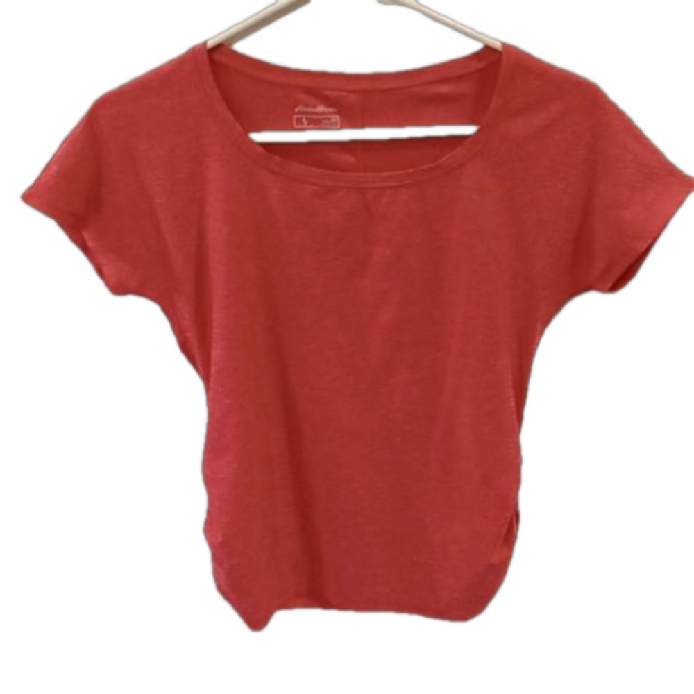 (85) Eddie Bauer , XS red short sleeve stretch tshirt